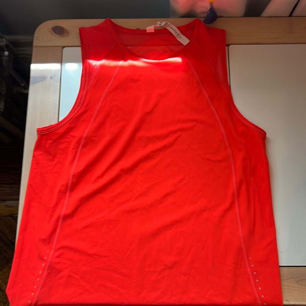 Lululemon tank top in orange-red